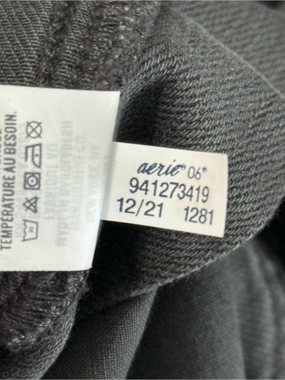aerie Wide-Leg Overalls in Charcoal - Picture 11 of 11